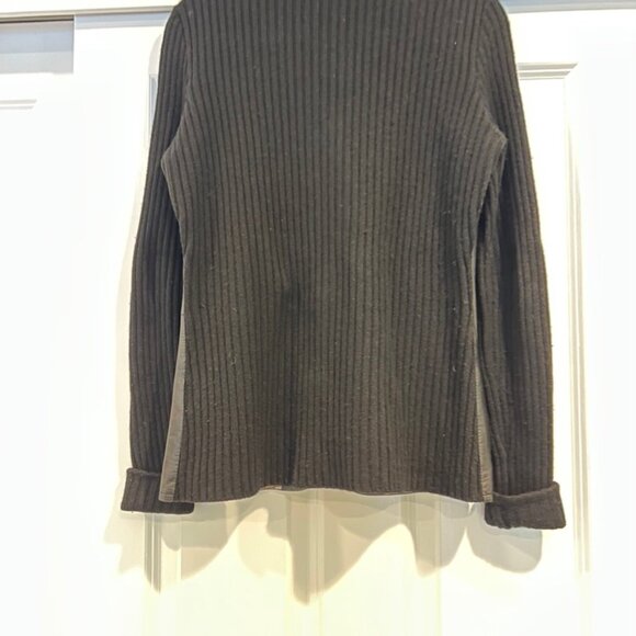 Tory Burch Leather and Wool Cardigan Size S - Picture 6 of 10